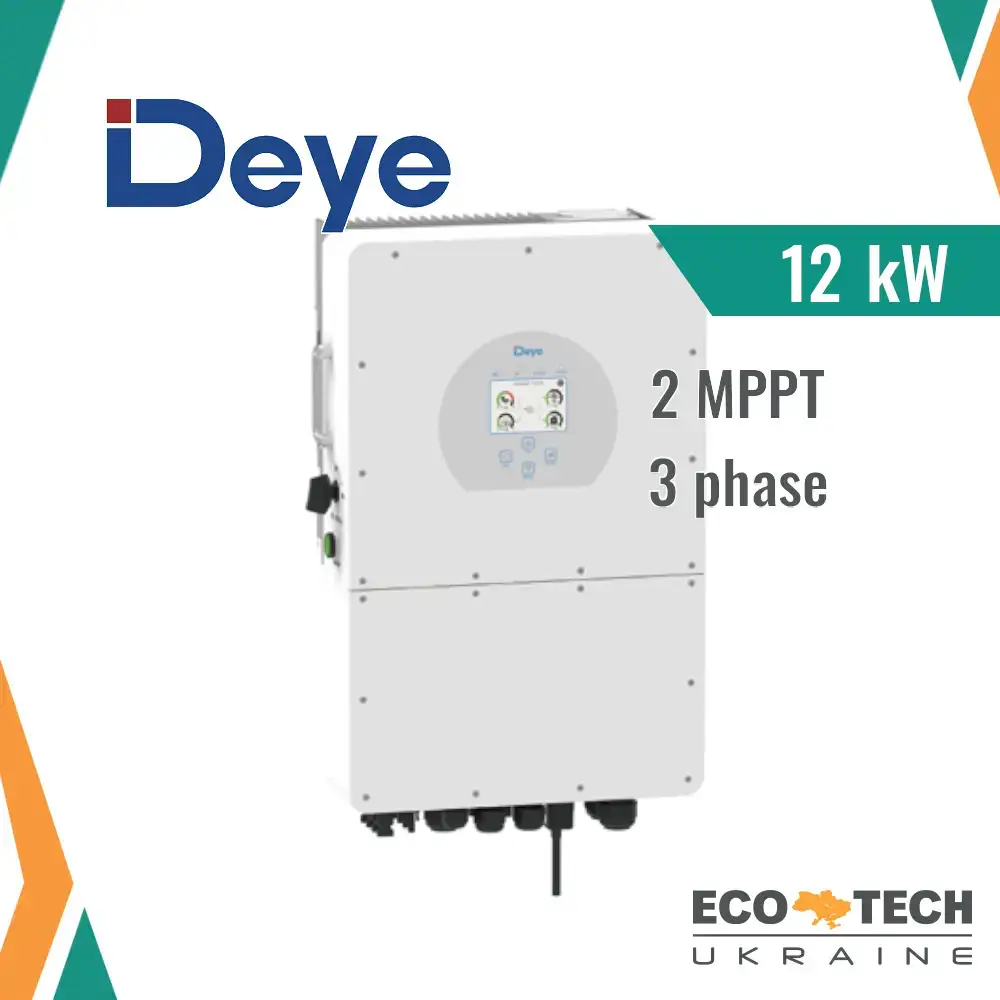 Солнечный гибридный инвертор DEYE SUN-12 K-SG01HP3-EU-AM2 12 кВт, 3 фазы